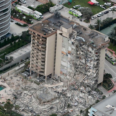 Part of the 12-story oceanfront Champlain Towers S
