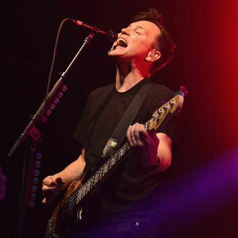 Musician Mark Hoppus performs at iHeartRadio Live 