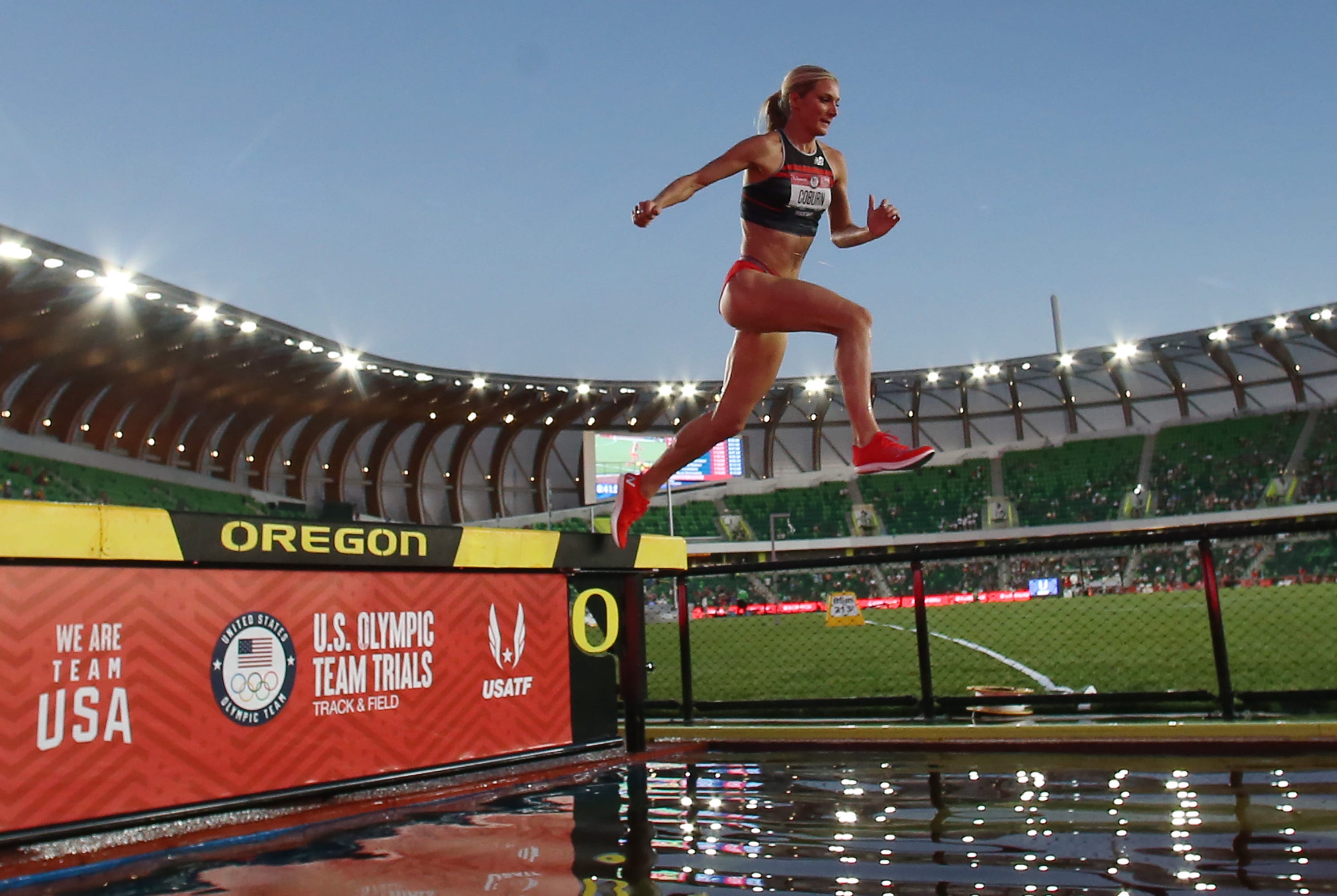 Emma Coburn Wins 3 000 Women S Steeplechase At Third Consecutive Olympic Trials
