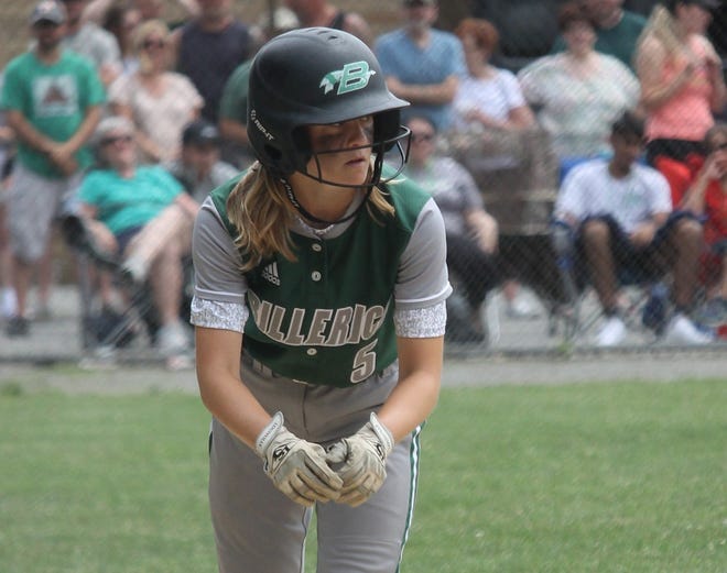 Billerica Memorial High School softball player Kailey Roche wants to take a break back home during the div. 1st North Championship game won by the girls in green on Saturday, June 26th.