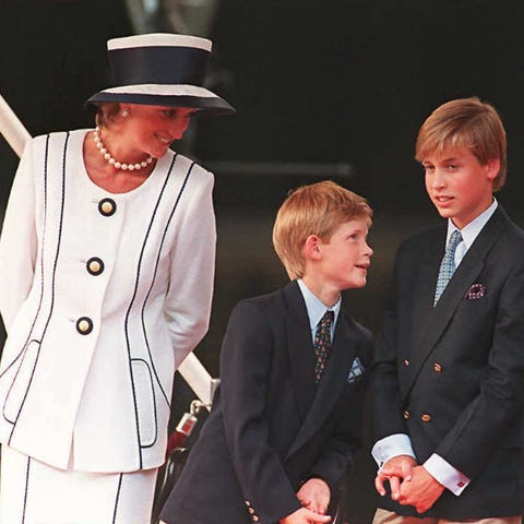 Princess Diana, her sons Harry and William, and Pr