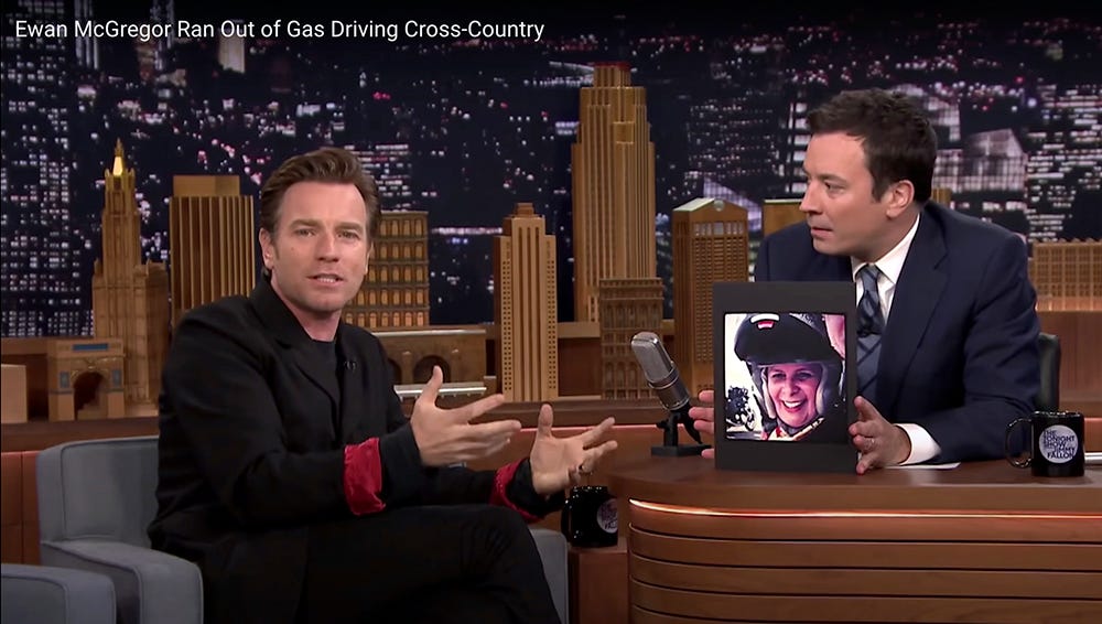 Actor Ewan McGregor talks about being rescued by Madeleine Velázquez on a Utah highway.