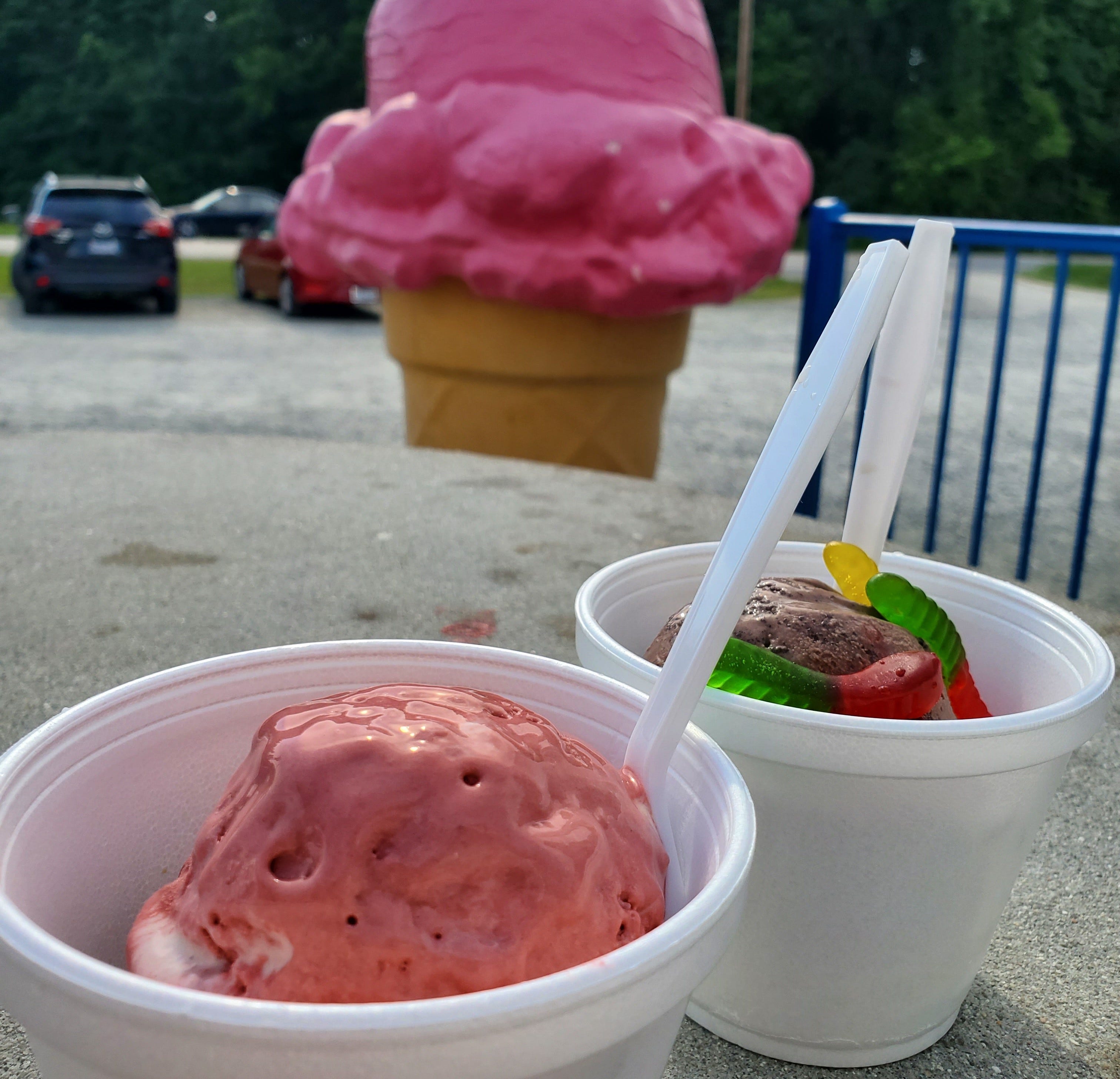 Homemade ice cream fayetteville nc 1 Scoops of red velvet and dirtcake ice cream from Sunni Sky