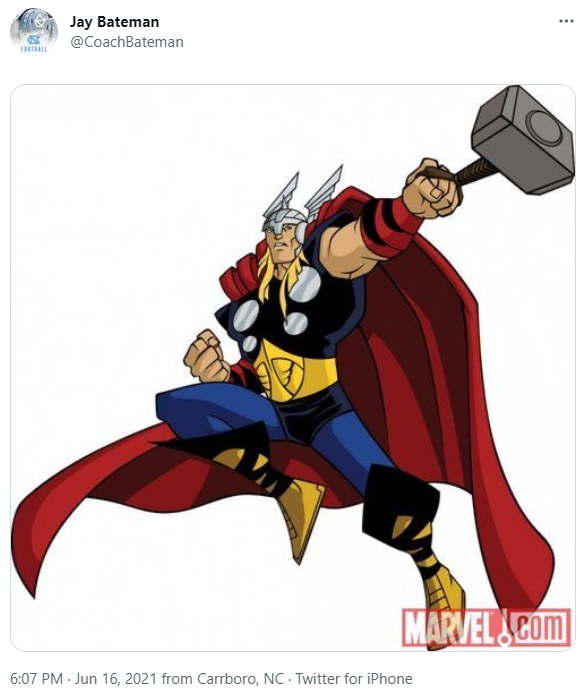 Jay Bateman Thor tweet