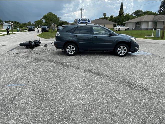 Cape Coral resident Tyler James Harris, 20, died in a motorcycle crash Wednesday on the 1100 block of Nicholas Parkway West.