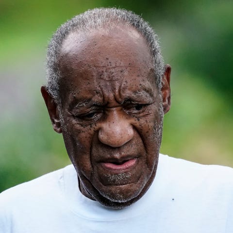 Bill Cosby outside his home in Elkins Park, Pa., a