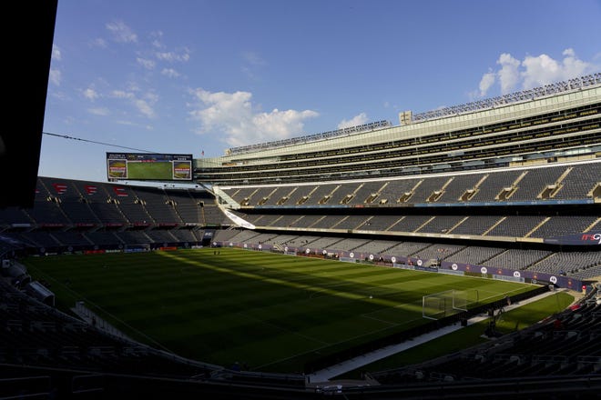 Soldier Field hosted a soccer match featuring the Chicago Fire and FC Cincinnati last summer.