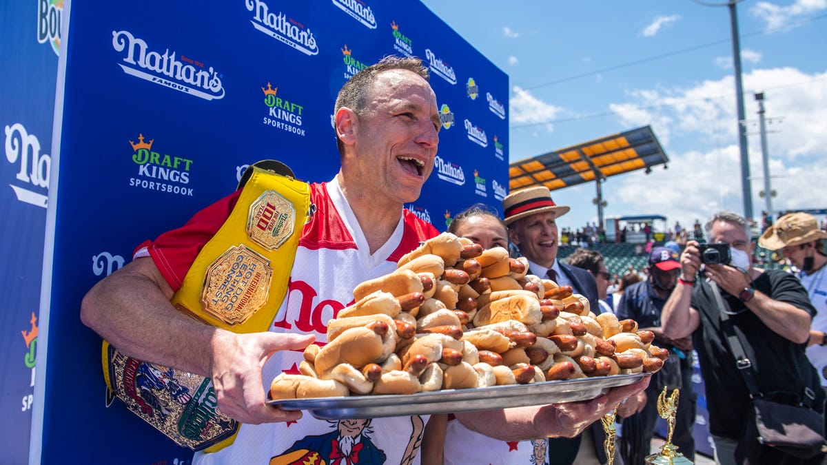 Hot dog contest Best images from the Joey Chestnut's 14th victory