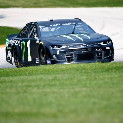 Kurt Busch drives during a Saturday practice sessi
