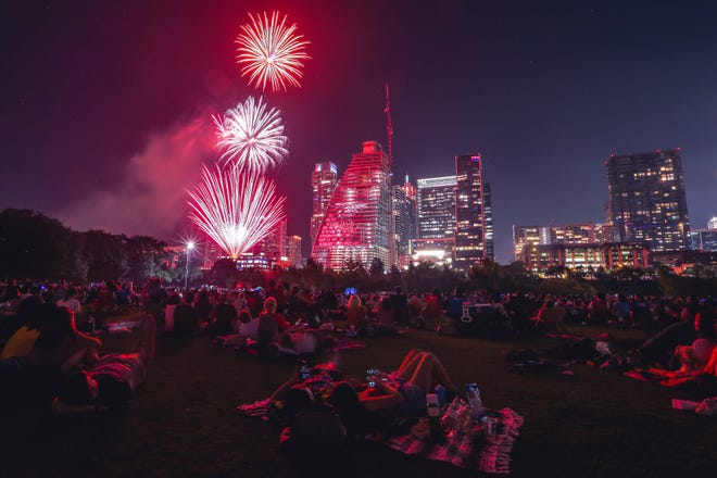 Thousands gathered on the grass at Vic Mathias shores last Fourth of July. Public displays are still your safest bet to enjoying fireworks.
