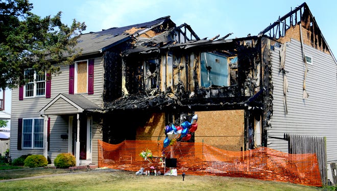 A home at 1567 Poplar Terrace in West York, Monday, July 5, 2021, was damaged by a fire on Saturday which claimed the life of Elijah Hawkins, 8. Bill Kalina photo