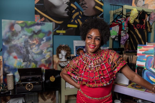 An artist herself, Sharia Wallace opened her store, I SAW Visions Arts and Cultural Boutique, in Willow Grove earlier this year to promote Black-owned brands and support the creative community by providing a space to showcase and sell their work.
