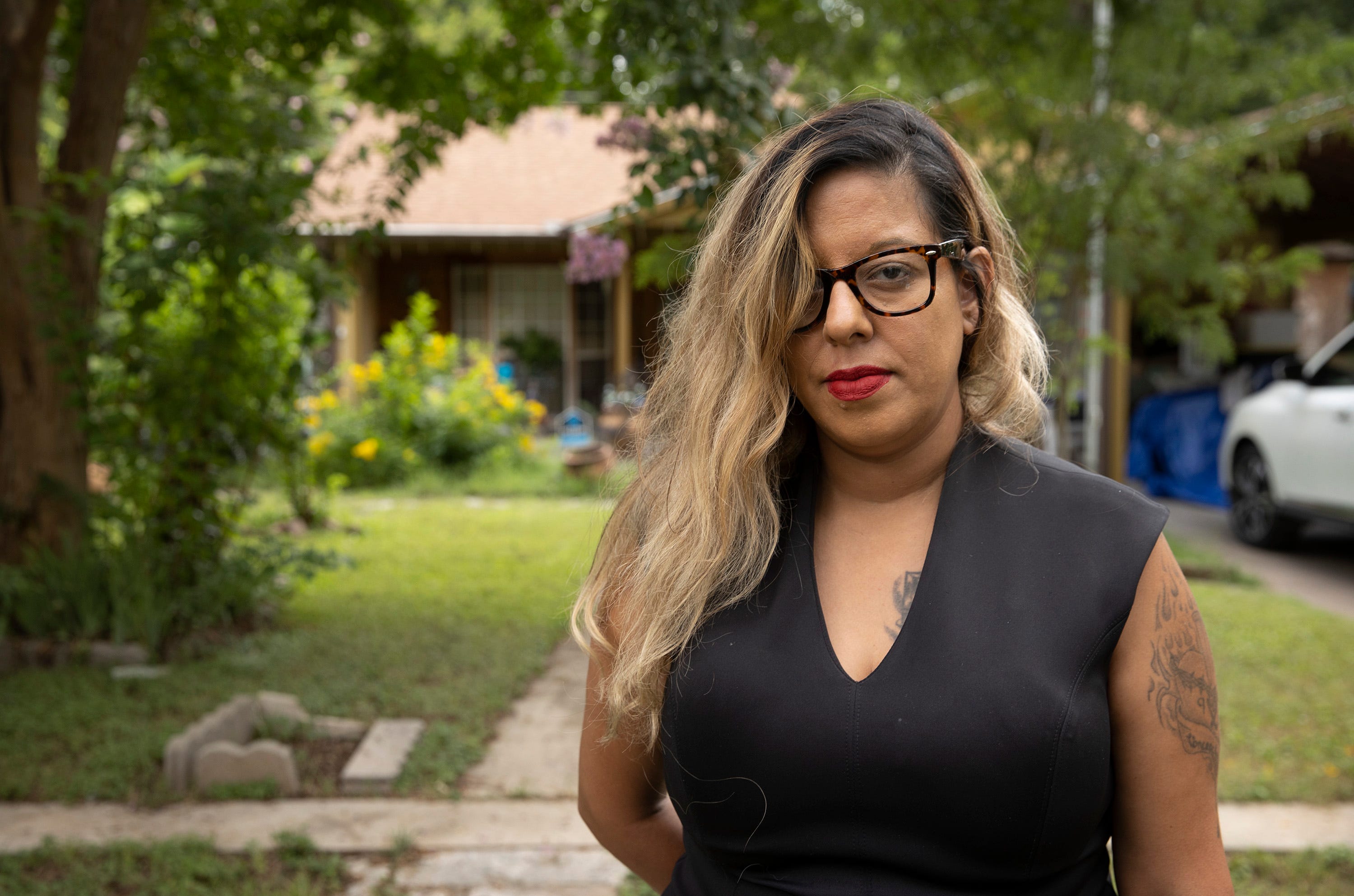 Bertha Rendon Delgado, president of the East Town Lake Citizens Neighborhood Association, is concerned about the city's decision to cancel three cadet classes and strip certain operations, such as 911 dispatch, from the Austin Police Department.