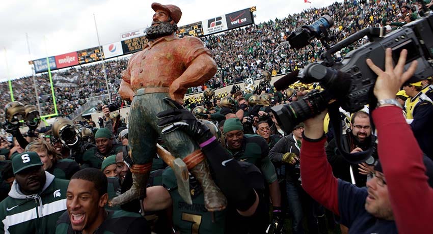 Big Ten football rivalry trophies: Old Brass Spittoon, $5 Bits of Broken Chair are on the line this week Big Ten football rivalry trophies: Old Brass Spittoon, $5 Bits of Broken Chair are on the line this week
