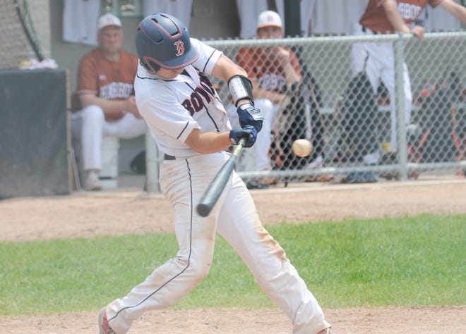 Boyne City's Jacob Bush crushed it at the plate, behind the plate and in the field as a versatile player in the Rambler lineup.