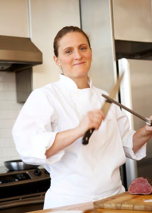 In this undated image, chef April Bloomfield is shown in a kitchen. She will be on-site at Newport's Vanderbilt this summer as culinary advisor.