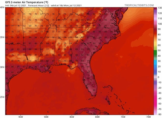 Highs in the 90s, lows in the 70s with plenty of humidity ... welcome to summer in the Cape Fear region.