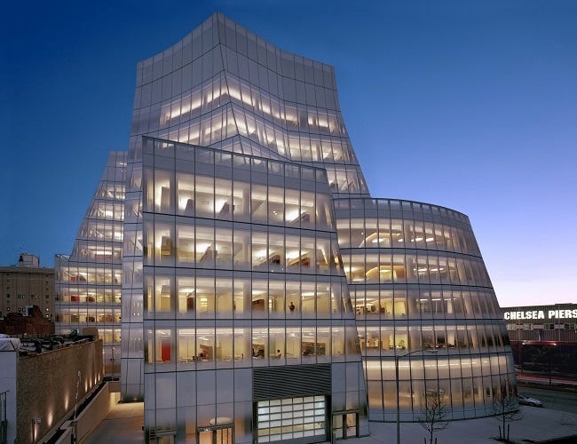 IAC/Interactive Corp.'s headquarters in New York is in a striking Frank Gehry-designed building.