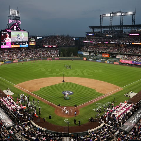 A view of Coors Field during the Home Run Derby.