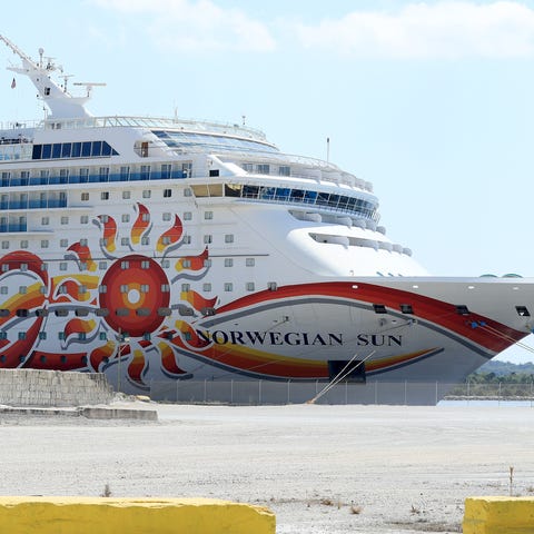 Norwegian Cruise Line's Norwegian Sun sat docked a