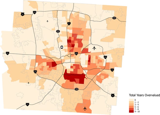 Franklin County Property Taxes Overstate Poor Black Neighborhoods Franklin County Parcel Map