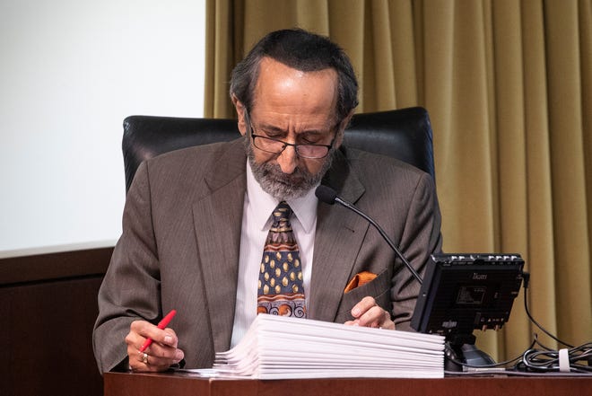 Dearborn Town Clerk George Darany speaks during the Town Council meeting at Dearborn Town Hall on July 13, 2021.