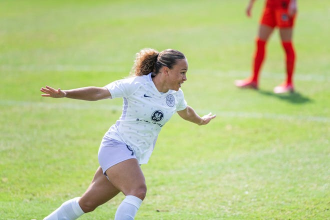 Racing Louisville's Ebony Salmon a goal-scorer, 2024 Olympic hopeful