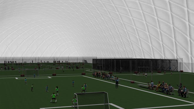 The Somersworth sports dome will have space for multiple soccer games to be played at once, while keeping batting cages open for baseball players.