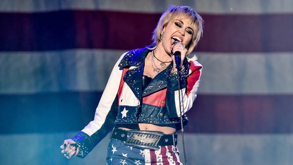 Miley Cyrus performs at Dick Clark's New Year's Ro