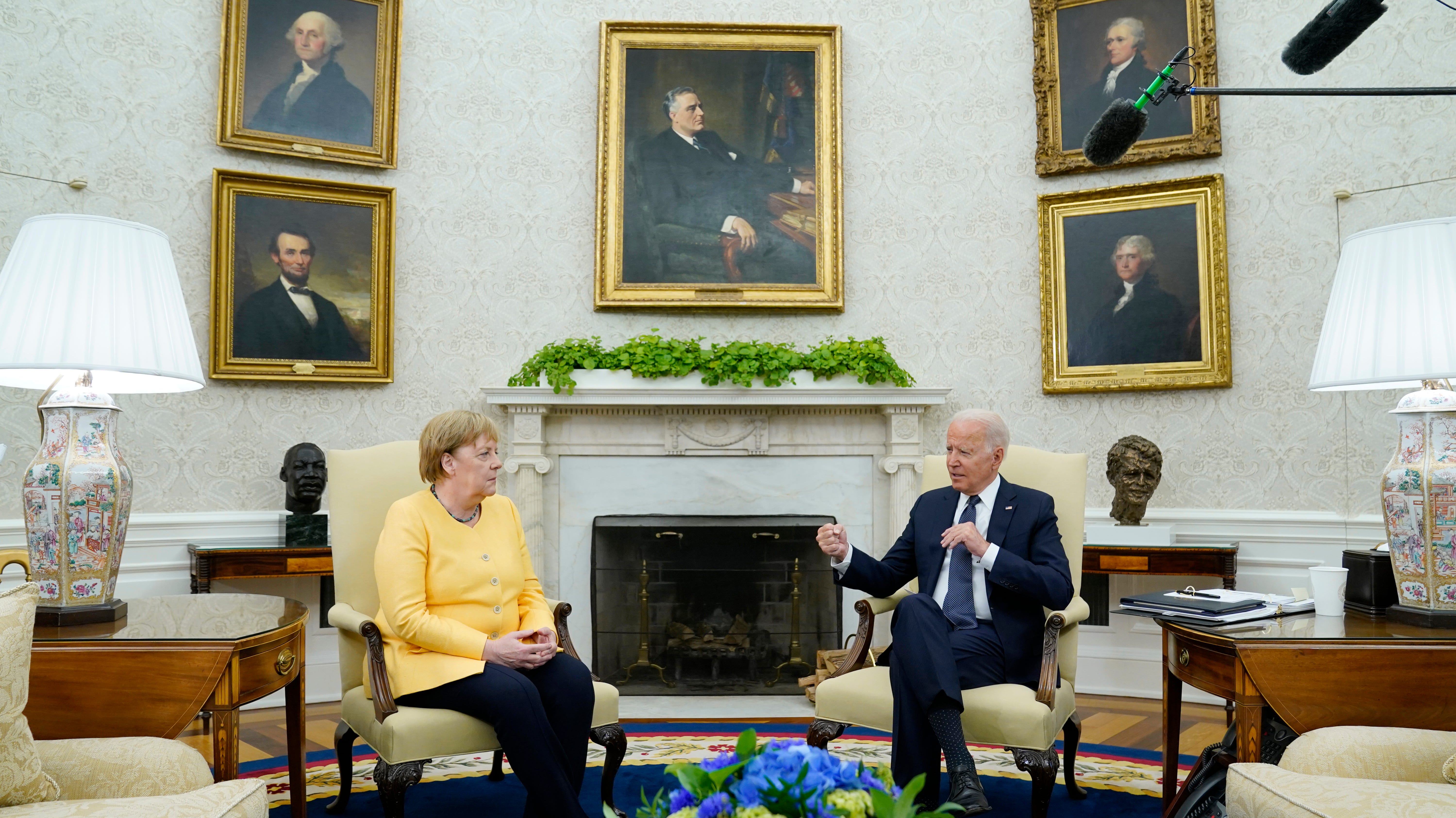 German Chancellor pressed President Joe Biden on the United States' travel ban during a July meeting.