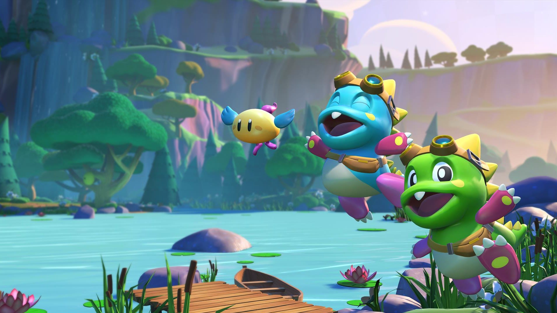 Iconic characters Bub and Bob come alive in "'Puzzle Bobble VR: Vacation Odyssey," the "Puzzle Bobble" franchise's first 3-D game.