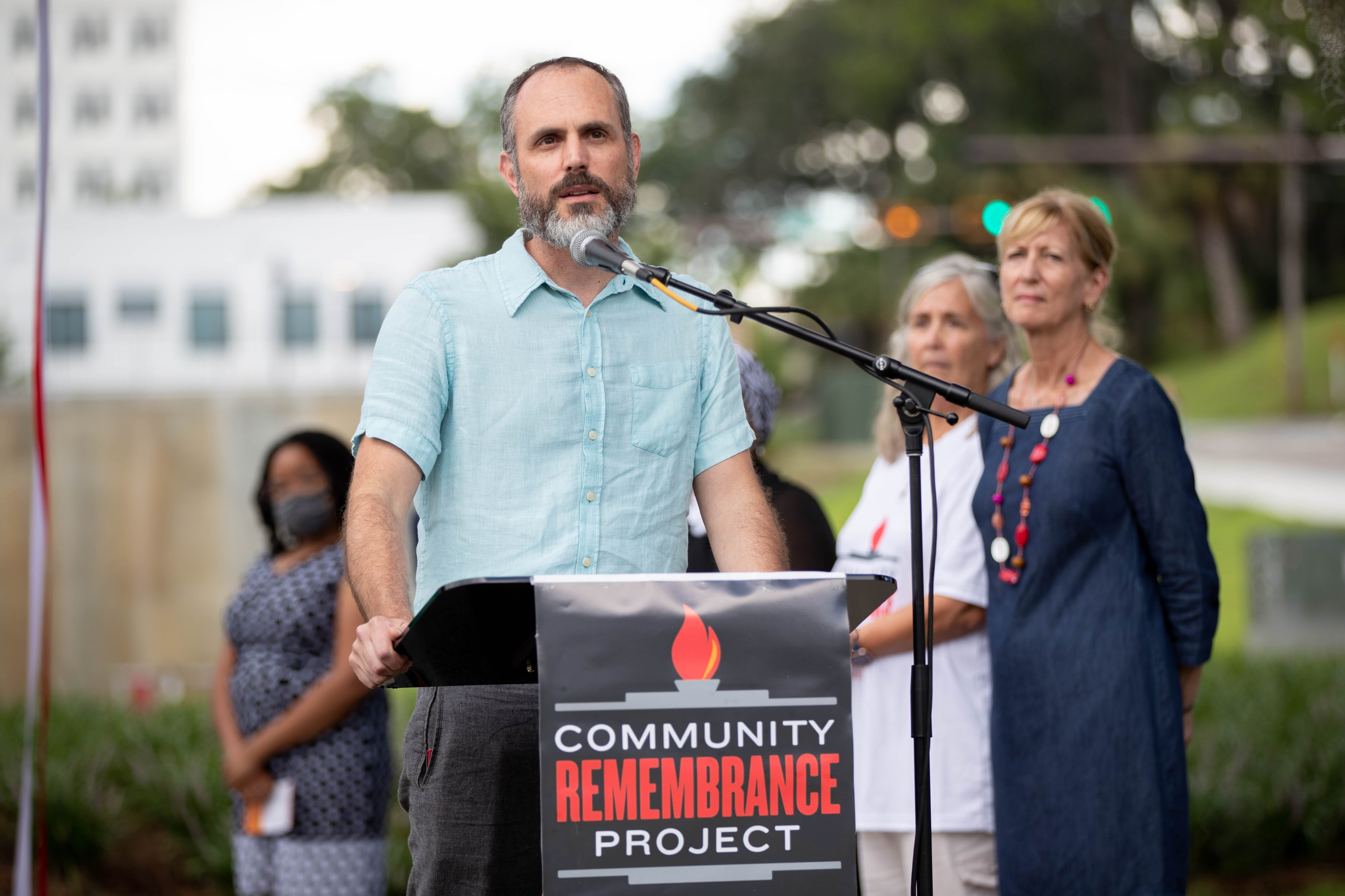 Dr. Leshem speaking at dediation ceremony
