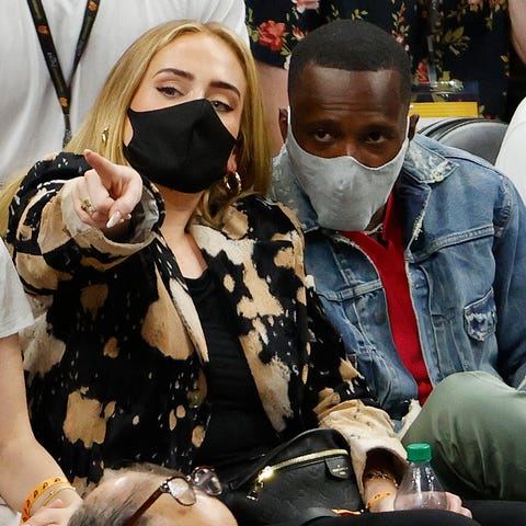Singer Adele and Rich Paul, agent of Lakers supers