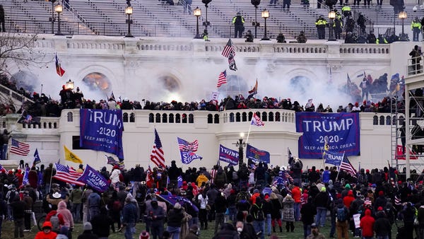 Violent protesters loyal to then-President Donald 