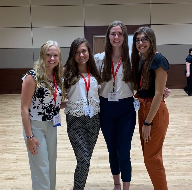 From left are Madison Kreifels, Jenna Knake, Sydney Wellsandt, and Autumn Cary.
