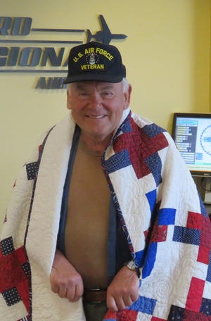Veteran James Czarkowski of Gaylord was recently presented a quilt of valor by the Patriotic Quilters of Gaylord.