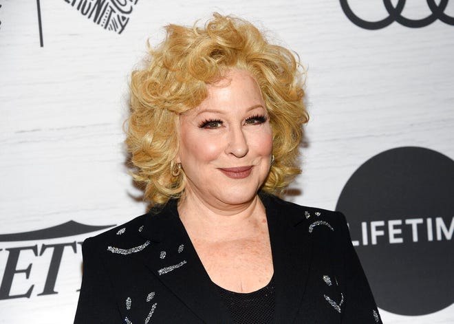 FILE - In this April 5, 2019, file photo Bette Midler attends Variety's Power of Women: New York in New York. The Kennedy Center Honors is returning in December with a class that includes Motown Records creator Berry Gordy, â€œSaturday Night Liveâ€ mastermind Lorne Michaels and actress-singer Bette Midler. Organizers expect to operate at full capacity, after last yearâ€™s Honors ceremony was delayed for months and later conducted under intense COVID-19 restrictions. (Photo by Evan Agostini/Invision/AP, File)