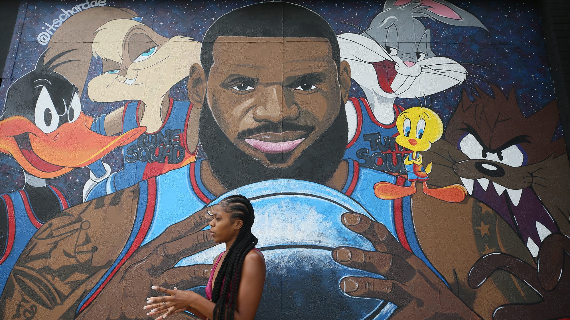 A Kent State art student from Copley painted LeBron James 'Space Jam&a...