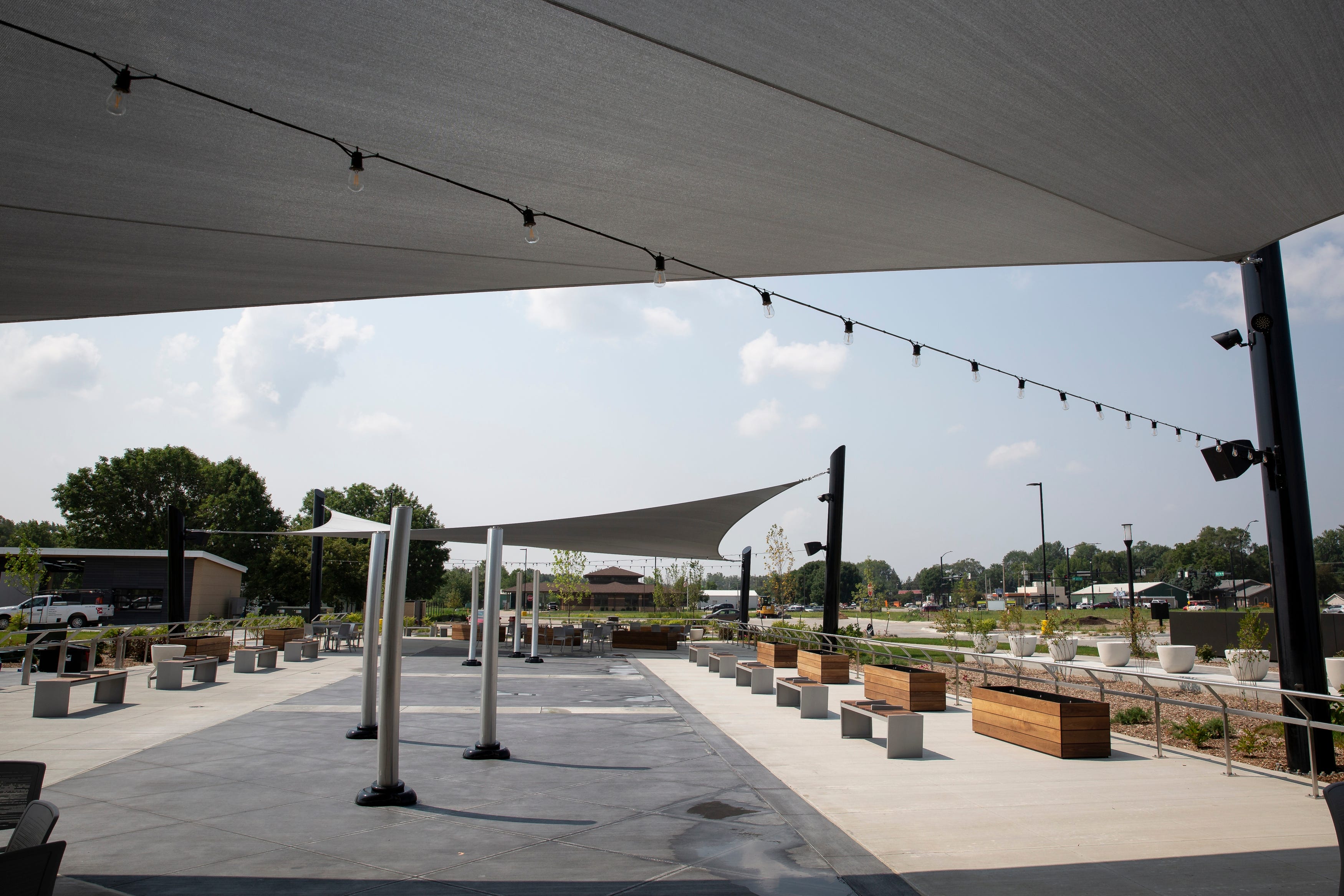 Splash pad opens July 26 in new Johnston town square, The Yard