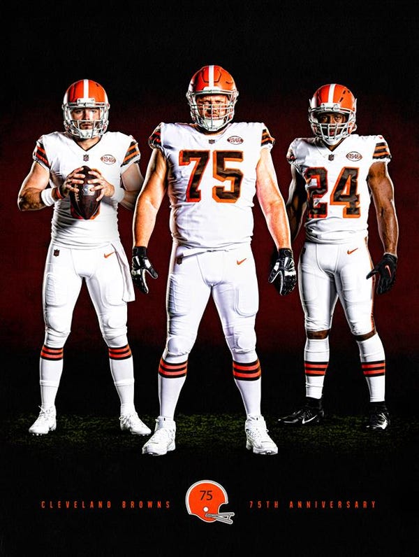 Cleveland browns jersey no name Clearance