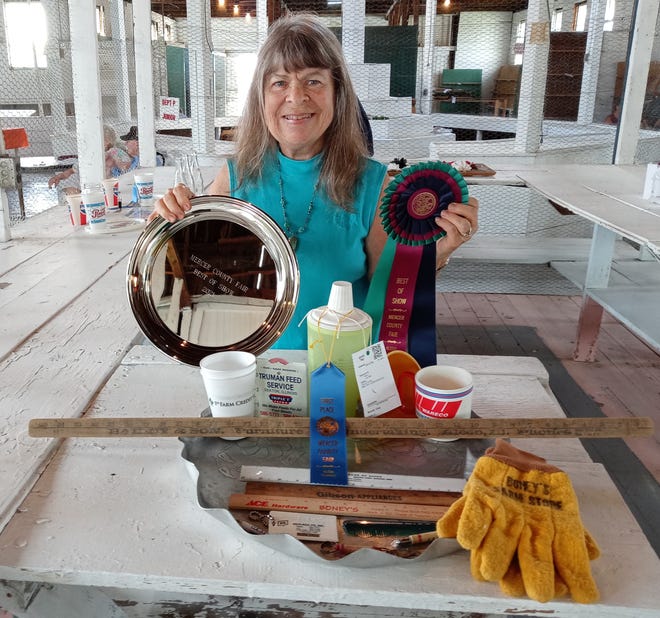 Beverly Gray took home Best of Show Trophy in Collections with a collection of items from former Mercer County Businesses.
photo submitted