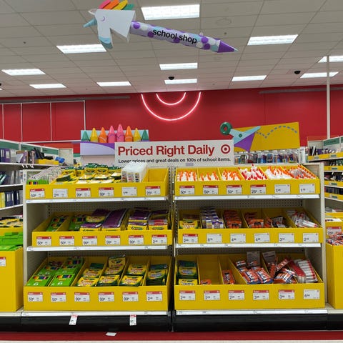 Target has set up back-to-school departments in st