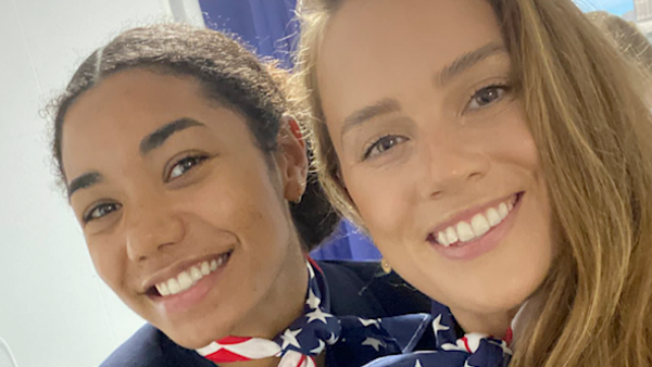 USA volleyball players Kelsey Robinson and Jordan 