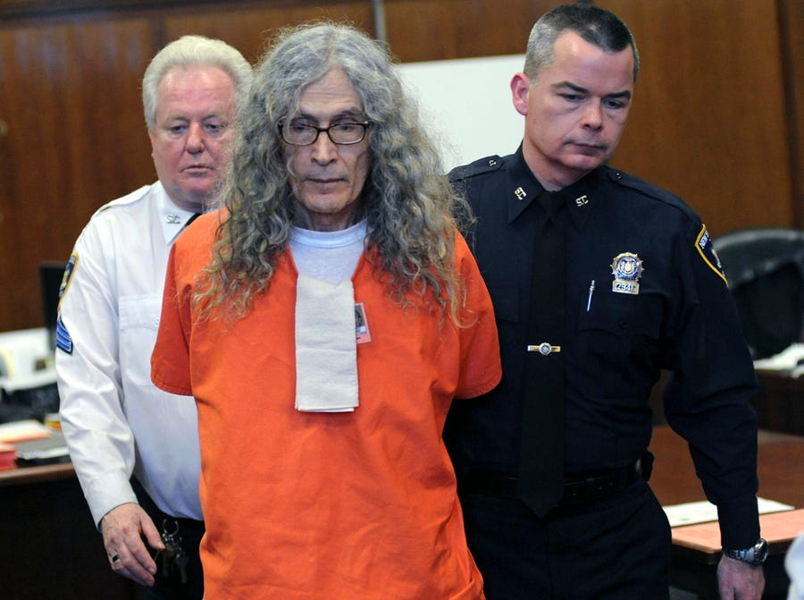 In this Jan. 7, 2013, file photo, convicted serial killer Rodney James Alcala appears in court in New York. Alcala, a prolific serial torture-slayer dubbed "The Dating Game Killer," died while awaiting execution in California.