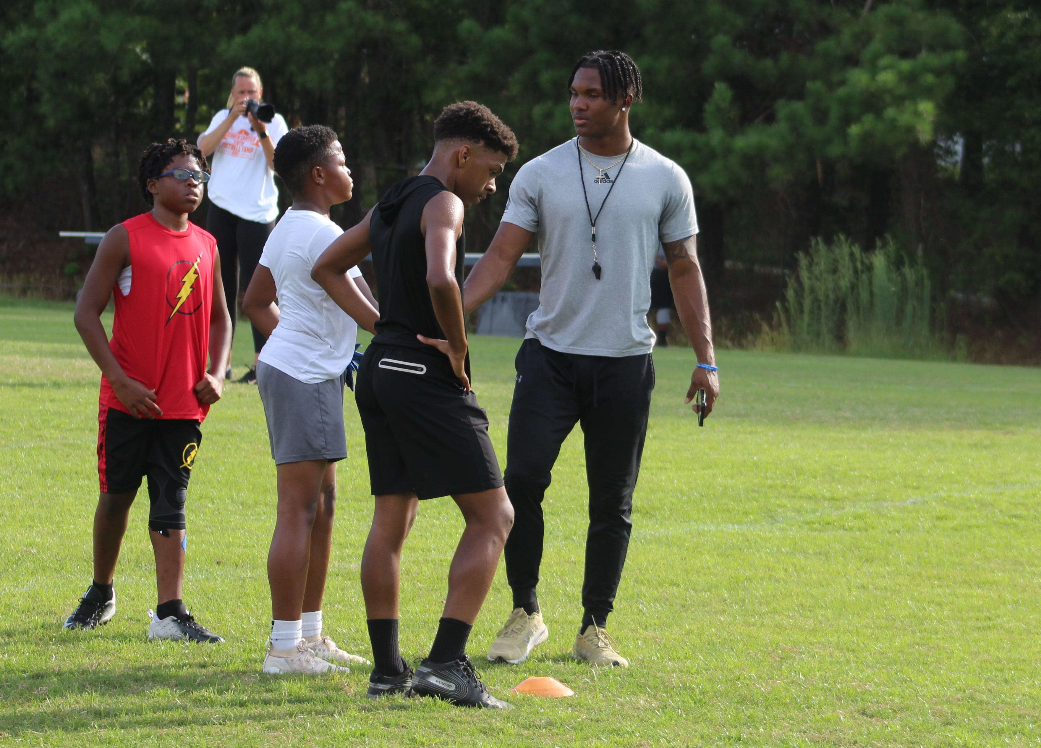 Georgia Southern Db Derrick Canteen Hosts Youth Football Camp At Evans