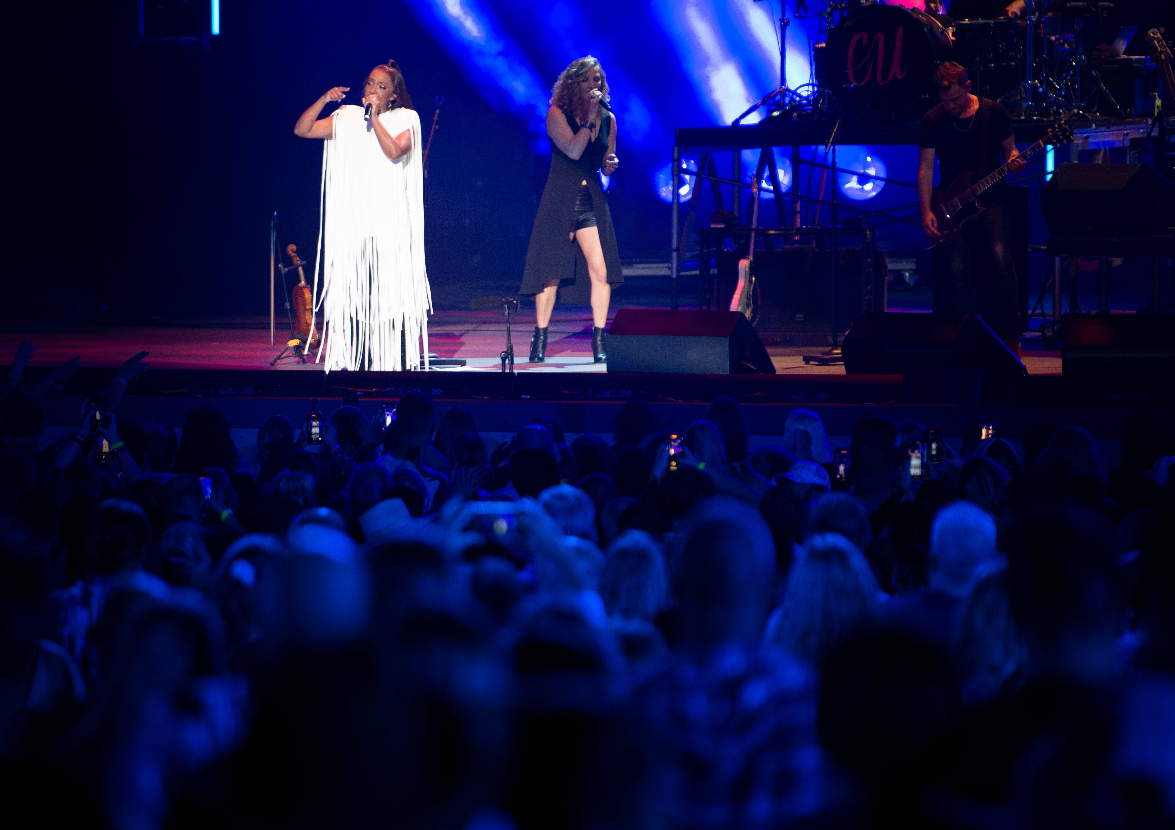 Mickey Guyton performs in July during the CMA Summer Jam concert at Ascend Amphitheater in Nashville. Two years ago, Guyton wrote the blunt but beautiful “Black Like Me.” In 2020, national protests moved her to share a snippet on social media, and the song was later released and earned Guyton her first Grammy nomination. Despite its critical raves and high placement on streaming platforms, “Black Like Me” never made it onto Billboard's Country Airplay chart.