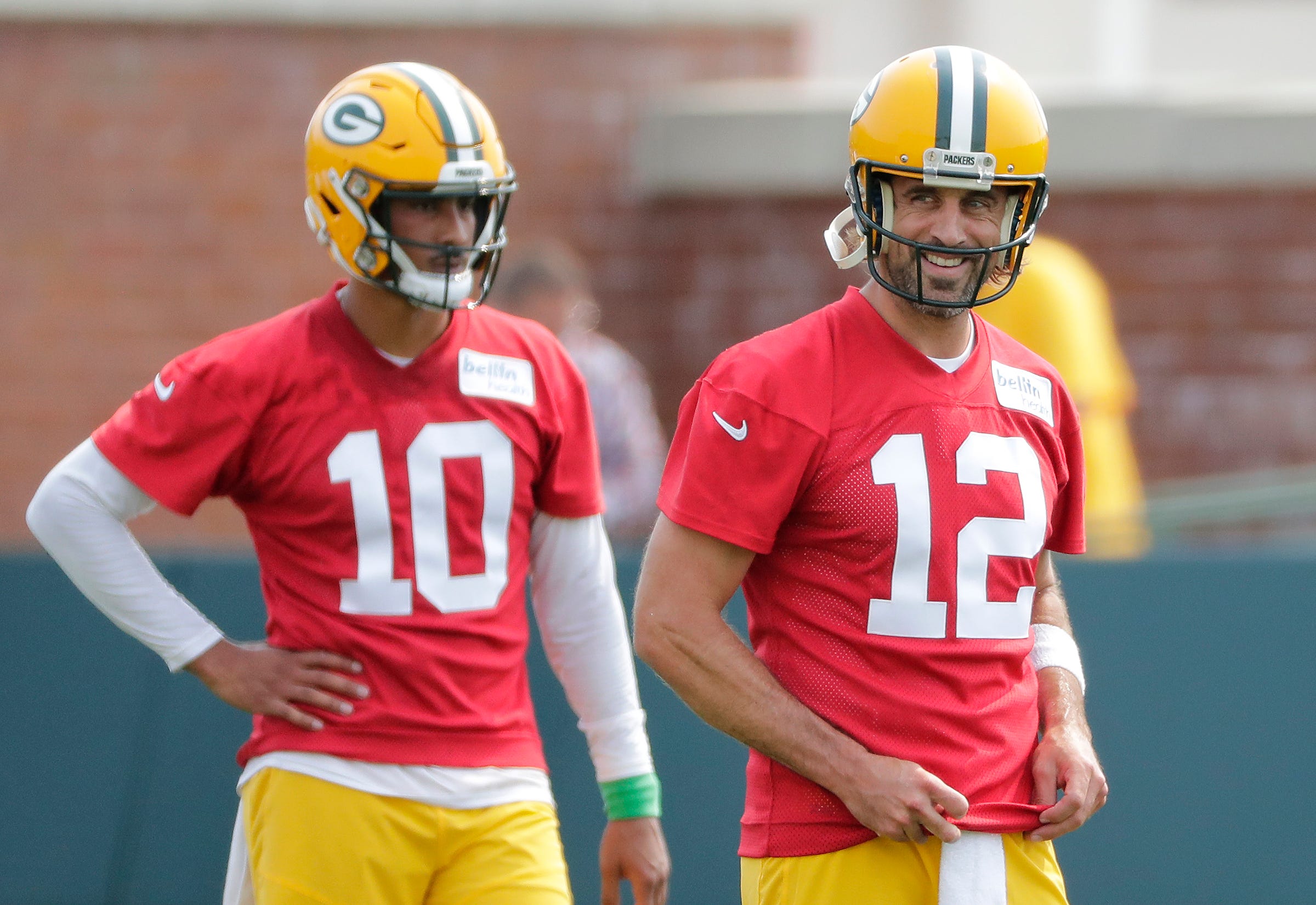 Jordan Love and Aaron Rodgers Packers