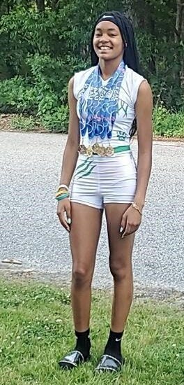 Millville's My'syaih Brawner will be competing in the AAU Junior Olympics in Humble, Texas. The 14-year-old won five goal medals at the Region 2 meet in June.
