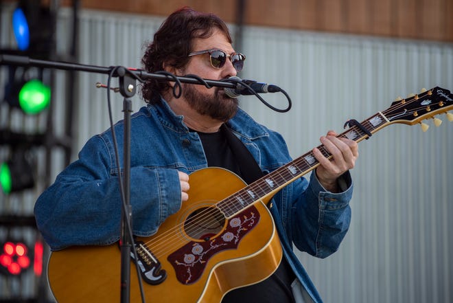 Music artist Michael Angelo performs on the first day of Leilapalooza on Thursday, July 29, 2021 at Leila Arboretum in Battle Creek, Michigan. 