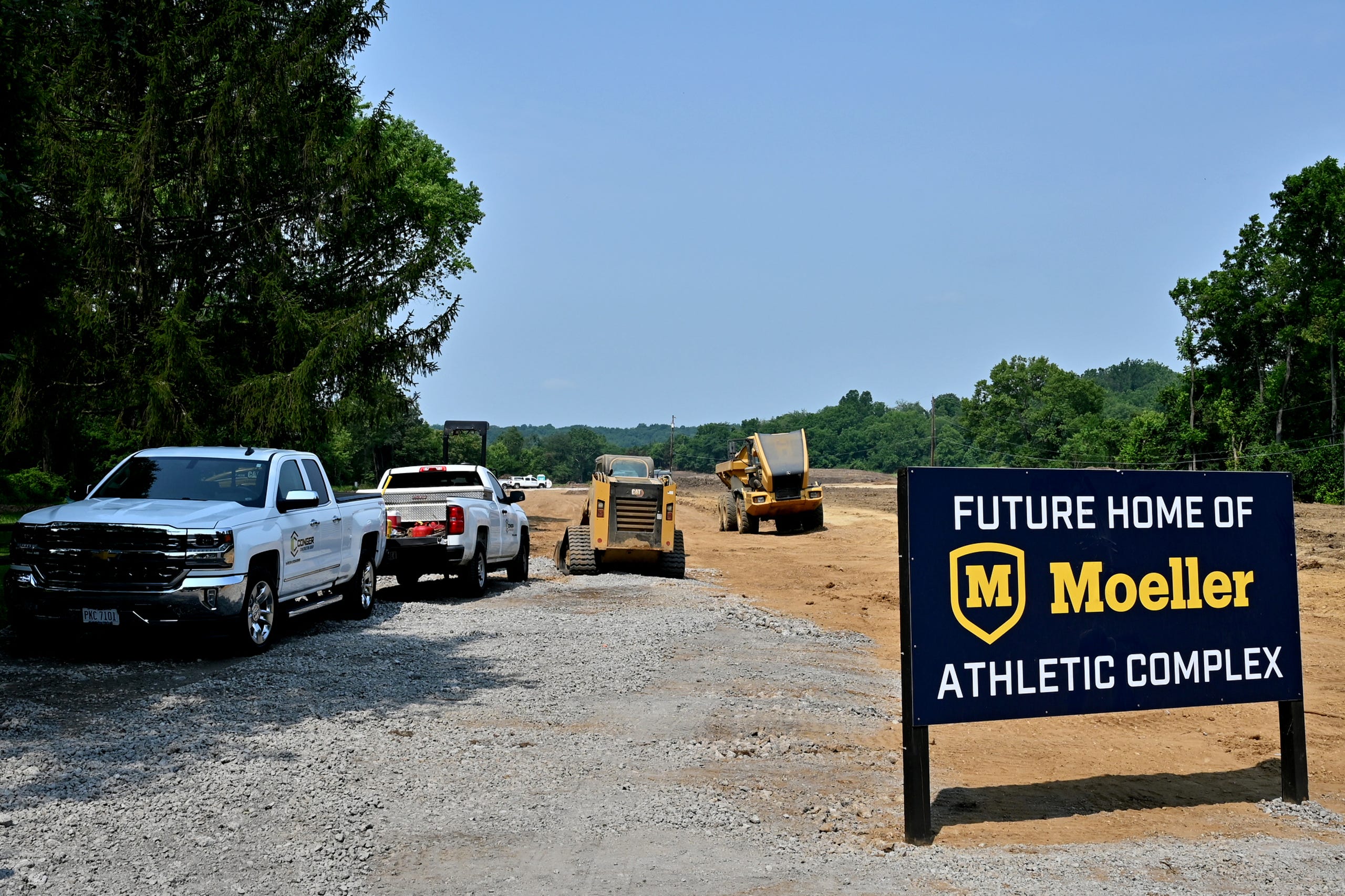 A general view of where the Moeller Athletic Complex will be built on Thursday, July 29, 2021 in Miami Township. The complex will feature a baseball stadium, honor wall, practice fields, locker rooms, weight room, athletic offices and batting cages.